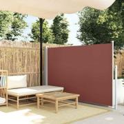 vidaXL Infällbar sidomarkis 140x500 cm brun