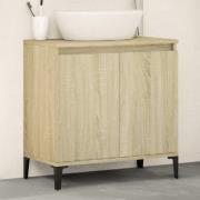 vidaXL Tvättställsskåp sonoma-ek 58x33x60 cm konstruerat trä