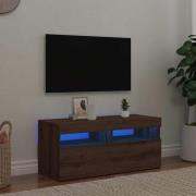 vidaXL TV-bänk med LED-lampor artisan ek 90x35x40 cm konstruerat trä