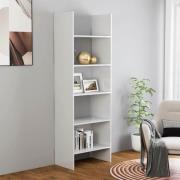 vidaXL Bokskåp vit högglans 60x35x180 cm konstruerat trä