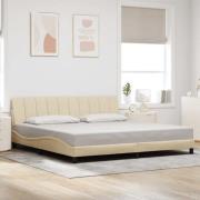 vidaXL Bed Frame without Mattress "Hanko" Cream 200x200 cm Fabric