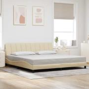 vidaXL Bed Frame without Mattress "Hanko" Cream 200x200cm Fabric