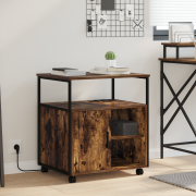 vidaXL Kontorsskåp Rökfärgad ek 61 x 46 x 67 cm Konstruerat trä