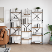 vidaXL Hyllsystem Gammalt trä 156 x 25 x 167.5 cm Konstruerat trä