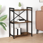vidaXL Bokhylla Rökfärgad ek 60 x 30 x 83 cm Konstruerat trä