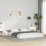 vidaXL Sängram Vit 160 x 220 cm trä