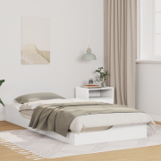 vidaXL Sängram Vit 80 x 200 cm Massiv furu