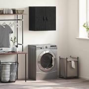 vidaXL Väggmonterat skåp Svart Ek 60 x 31 x 60 cm Konstruerat trä