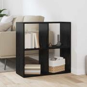 vidaXL Bokskåp Svart ek 69.5 x 29 x 69.5 cm Konstruerat trä
