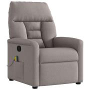 vidaXL Massagefåtölj taupe tyg