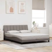 vidaXL Sängram utan madrass taupe 160x200 cm tyg