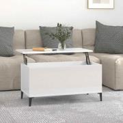 vidaXL Soffbord vit högglans 90x44,5x45 cm konstruerat trä