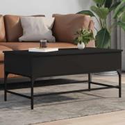 vidaXL Soffbord svart 100x50x45 cm konstruerat trä och metall