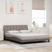 vidaXL Sängram utan madrass taupe 160x200 cm tyg