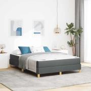 vidaXL Bäddfjäder Taupe, Brun 140 x 190 cm Tyg, Ingenjörsträ