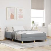 vidaXL Bäddfjäder Taupe, Brun 140 x 200 cm Tyg, Ingenjörsträ