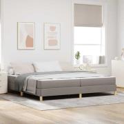 vidaXL Bäddfjäder Taupe, Brun 200 x 200 cm Tyg, Ingenjörsträ