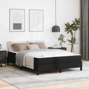 vidaXL Sängram med madrass Svart 140 x 190 cm tyg