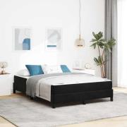 vidaXL Kontinentalsäng med madrass Svart 160 x 200 cm Sammet
