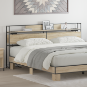 vidaXL Förvaringshuvudgavel Sonoma ek 180 cm Konstruerat trä