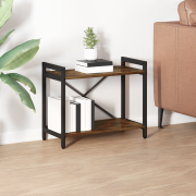 vidaXL Bokhylla Rökfärgad ek 60 x 30 x 48.5 cm Konstruerat trä