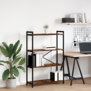 vidaXL Bokhylla Rökfärgad ek 80 x 30 x 118 cm Trä