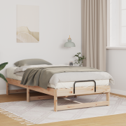 vidaXL Sängram med bärhandtag Brun 75 x 190 cm Massiv furu