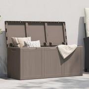 vidaXL Dynbox 270 liter brun PP-träliknande