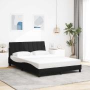 vidaXL Sängram utan madrass svart 140x200 cm tyg