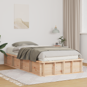 vidaXL Sängram med lagring Brun 90 x 190 cm trä