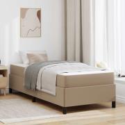 vidaXL Sängram med madrass Cappuccino 100 x 200 cm Konstläder