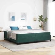 vidaXL Sängram Övrigt Vit och Ljusgrå 200 x 200 cm Sammet