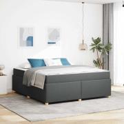 vidaXL Sängram med madrass Övrigt Mörkgrå 180 x 200 cm tyg