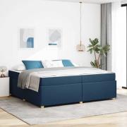 vidaXL Sängram med madrass Övrigt Blå 200 x 200 cm tyg