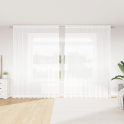 vidaXL Spetsgardin med gardiner Blommor Vit 300 x 300 cm Polyester