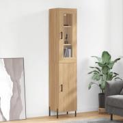 vidaXL Högskåp sonoma-ek34,5x34x180 cm konstruerat trä