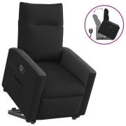 vidaXL Reclinerfåtölj med uppresningshjälp svart tyg