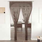 vidaXL Gardin makramé taupe 140x240 cm bomull