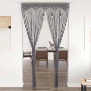 vidaXL Gardin makramé antracit 140x240 cm bomull