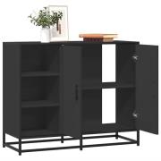 vidaXL Skänk svart 92x35x76 cm konstruerat trä