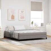 vidaXL Bäddfjäder med madrass Taupe 180 x 200 cm tyg