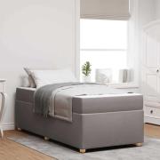 vidaXL Sängram med madrass Övrigt Taupe 90 x 200 cm tyg