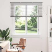 vidaXL Fönsterpersienn med gardiner Silver Aluminium
