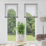 vidaXL Fönsterpersienn med gardiner Manuell Silver Aluminium