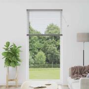 vidaXL Fönsterpersienn med gardiner Manuell Silver Aluminium