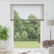 vidaXL Fönsterpersienn med gardiner Manuell Silver Aluminium