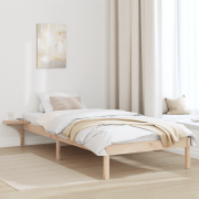 vidaXL Sängram med sängbord Brun 90 x 200 cm Brun