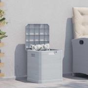 vidaXL Dynbox 90 liter ljusgrå