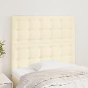 vidaXL Sänggavel krämfärgad 80x5x118/128 cm konstläder