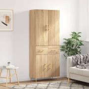 vidaXL Högskåp sonoma-ek 69,5x34x180 cm konstruerat trä